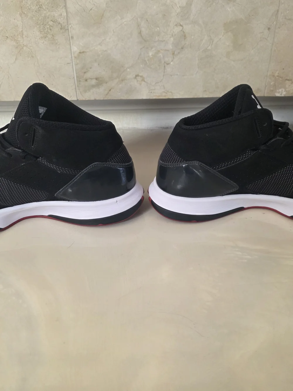 Air Jordan BCT Mid2 Men's Black and Red Retro Basketball Sneakers